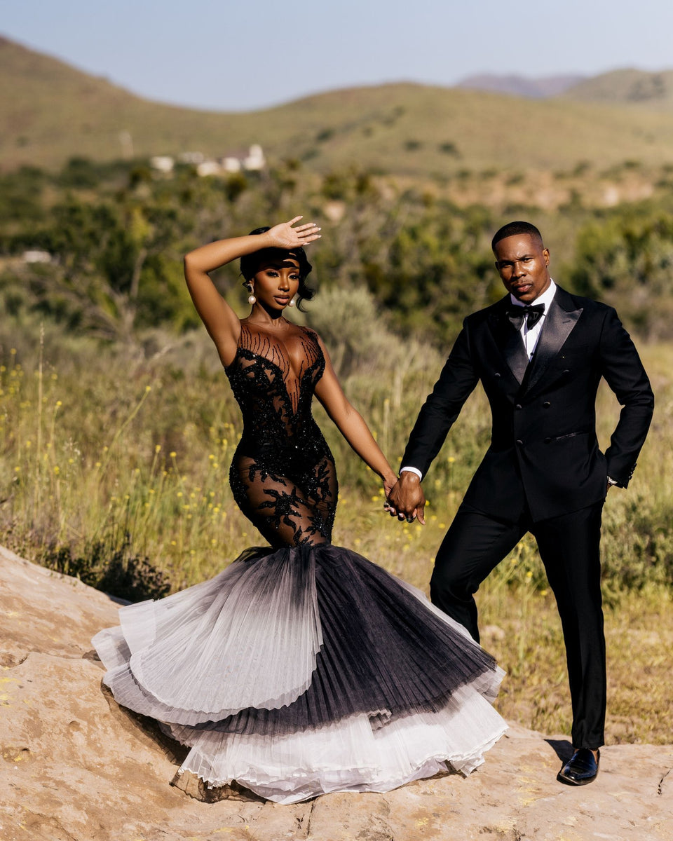 Elegant African Print Wedding Dresses Claude Kameni