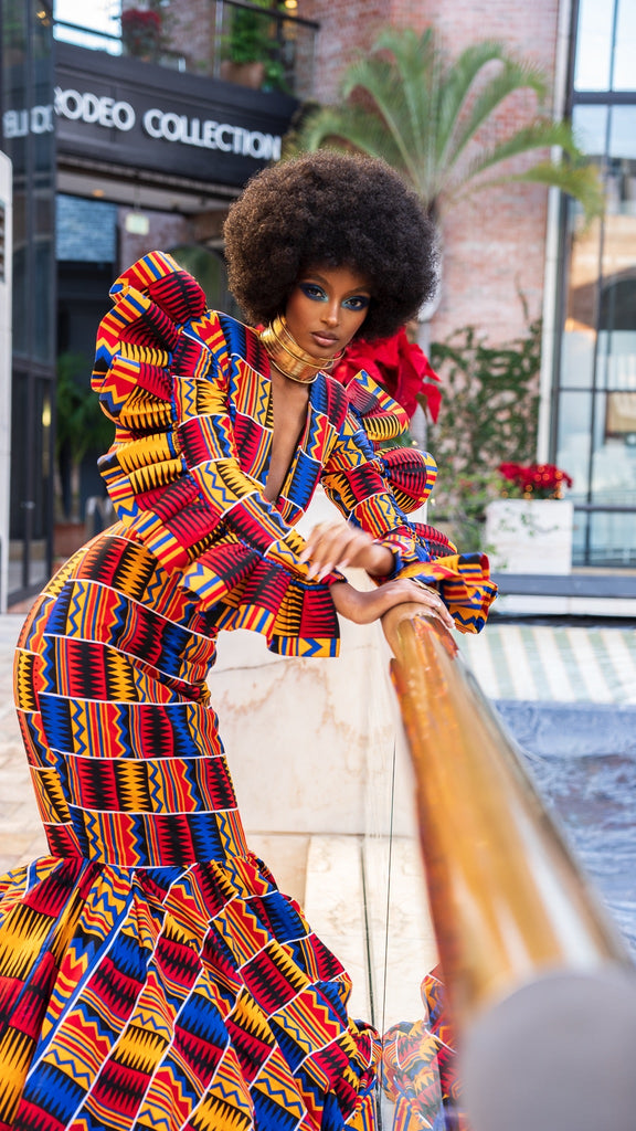 Kente gown Claude KameniAfrican print