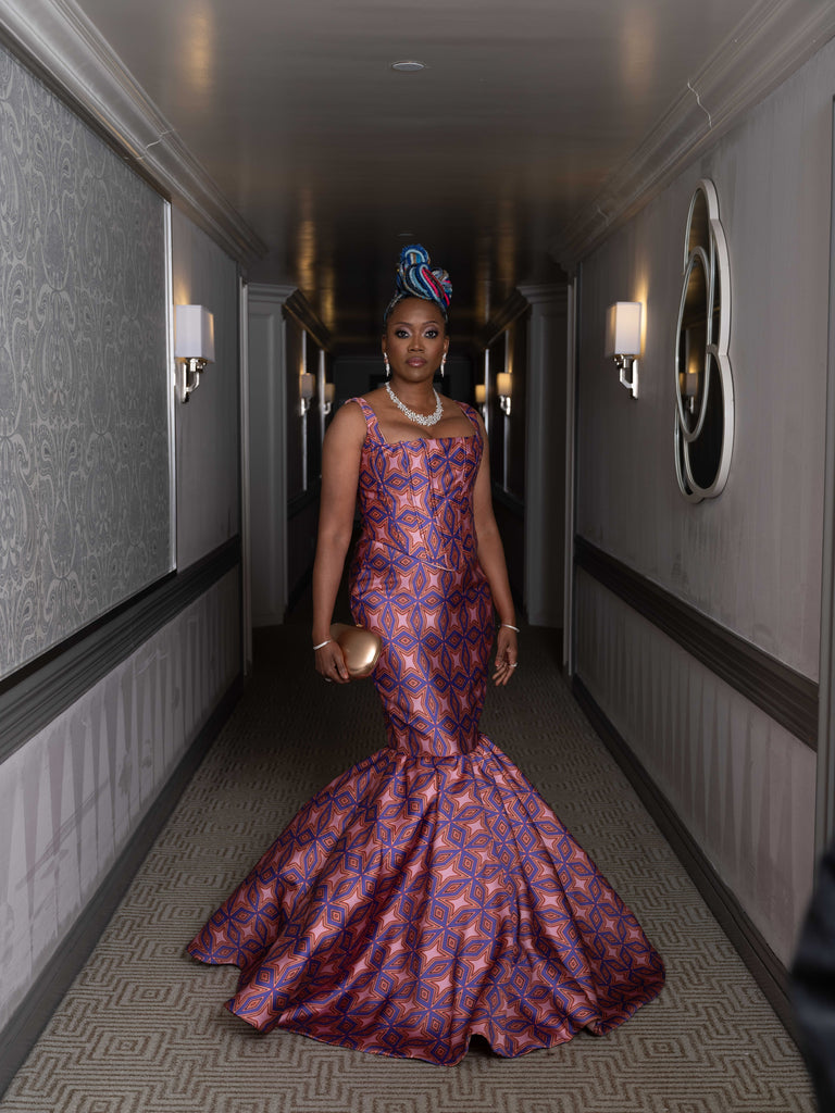 The Erika gown Claude KameniAfrican print
