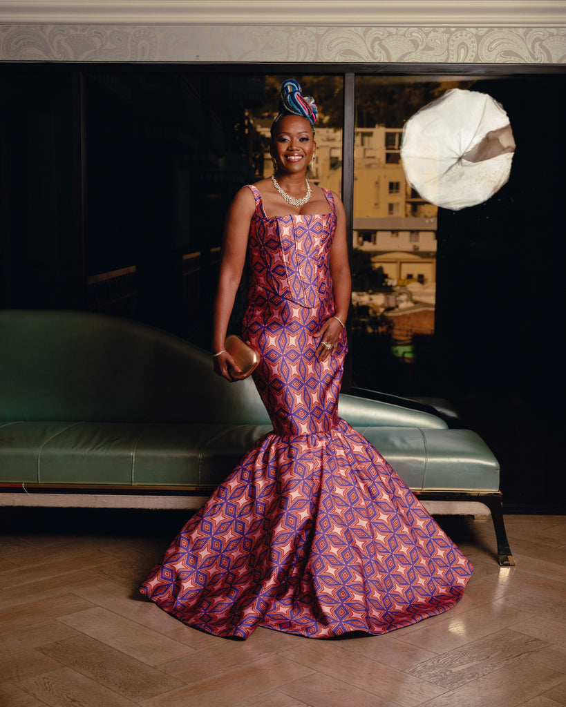 The Erika gown Claude KameniAfrican print